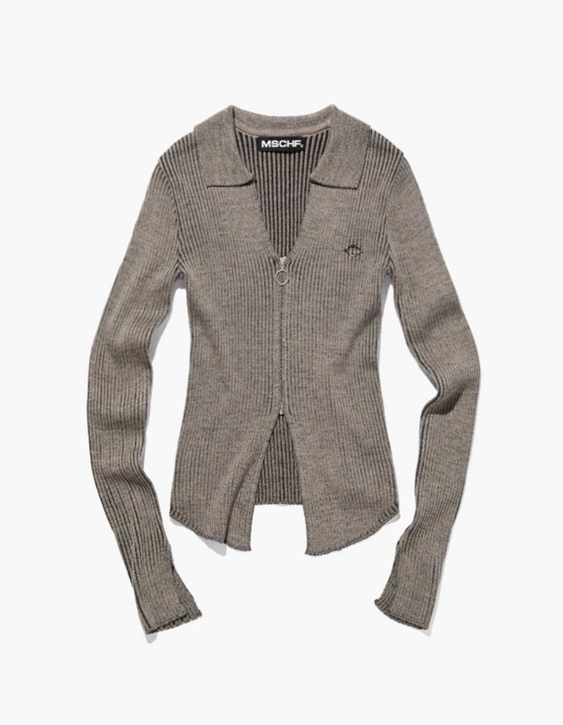 미스치프 MSCHIEF 니티드 투톤 집업 가디건 상품이미지2