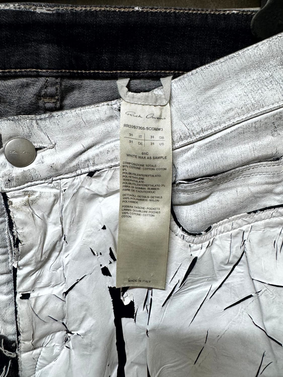 31 / 릭오웬스 화이트 타이론 진 상품이미지4