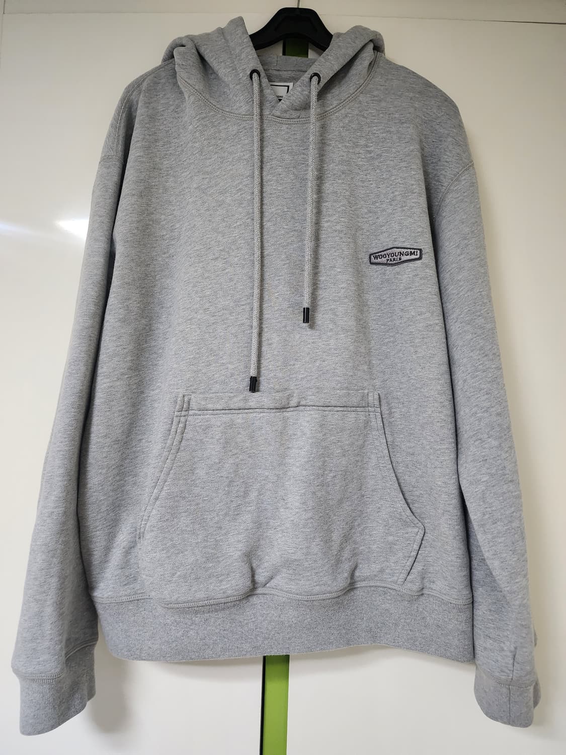 우영미 백로고 후드티 그레이 48사이즈 100사이즈 상품이미지1