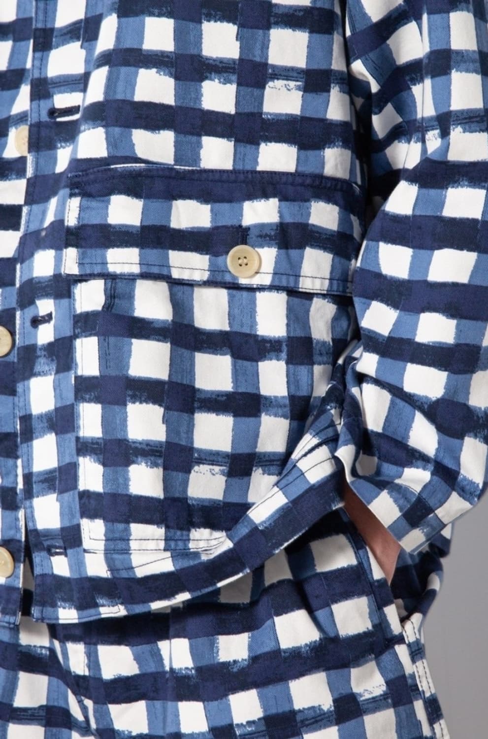 유니클로 마르니 콜라보 체크 코치 자켓 상품이미지6