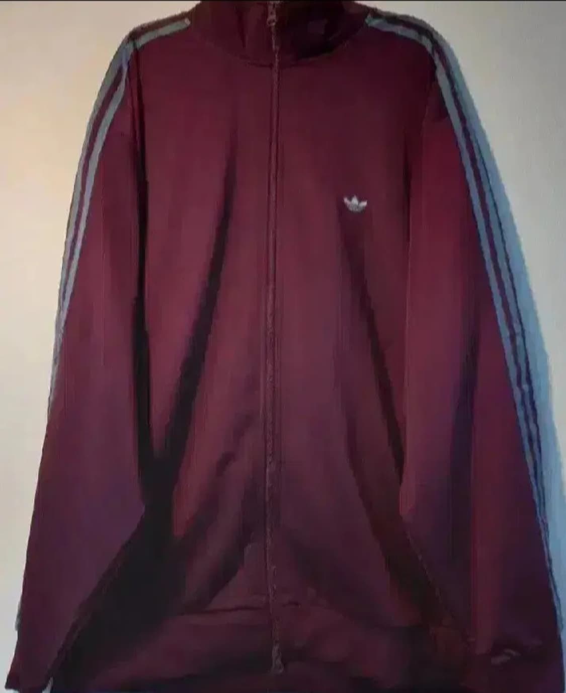 아디다스 BB트랙탑 마룬 와인 버건디 저지 져지집업 95/M 상품이미지1
