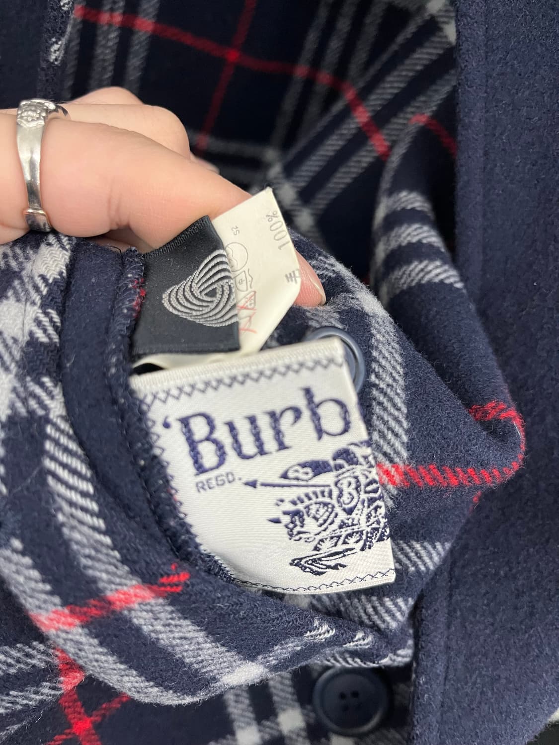 버버리 네이비 캐시미어 코트 여M 상품이미지7