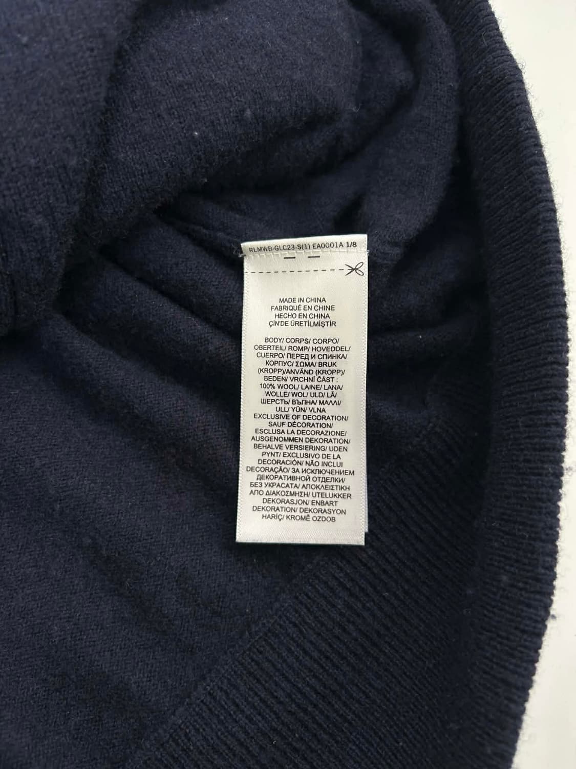 [L] 폴로 랄프로렌 네이비 풀집 울 니트 집업 자켓 상품이미지4