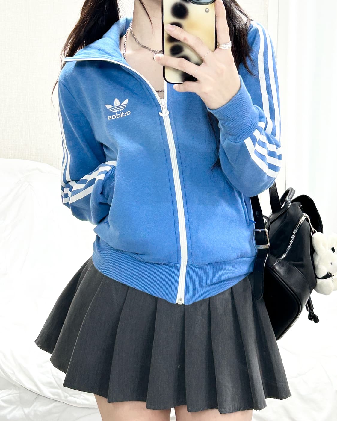 아디다스 빅로고 하늘 코튼져지 상품이미지5