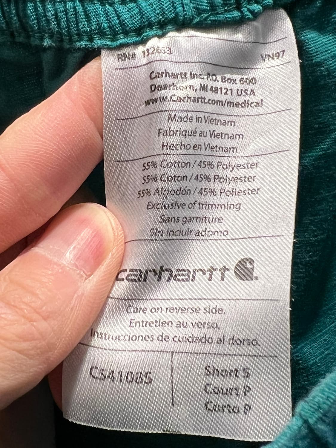 [32] 칼하트 메디컬 스크럽 팬츠 틸 그린 컬러 카고 워크팬츠 상품이미지9