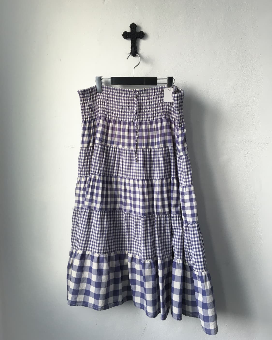 Check pattern layer skirt 상품이미지1
