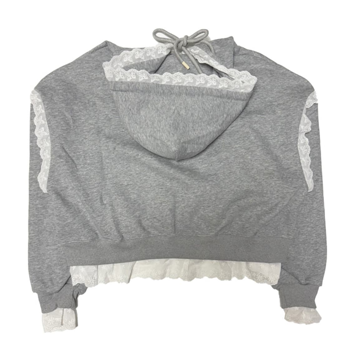 새상품 여자 레이스 크롭 후드집업 상품이미지5