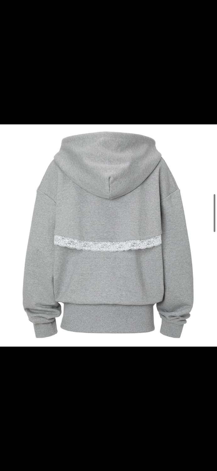쓰리타임즈 Layered lace hoodie 상품이미지2