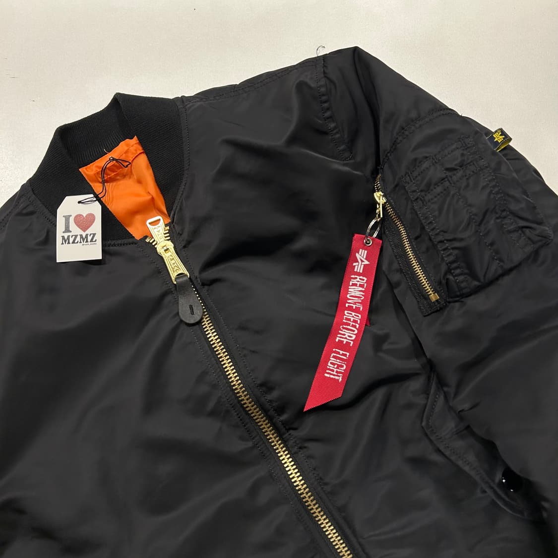 [S] 알파인더스트리 USA MA-1 마원 자켓 블랙 A505 상품이미지3