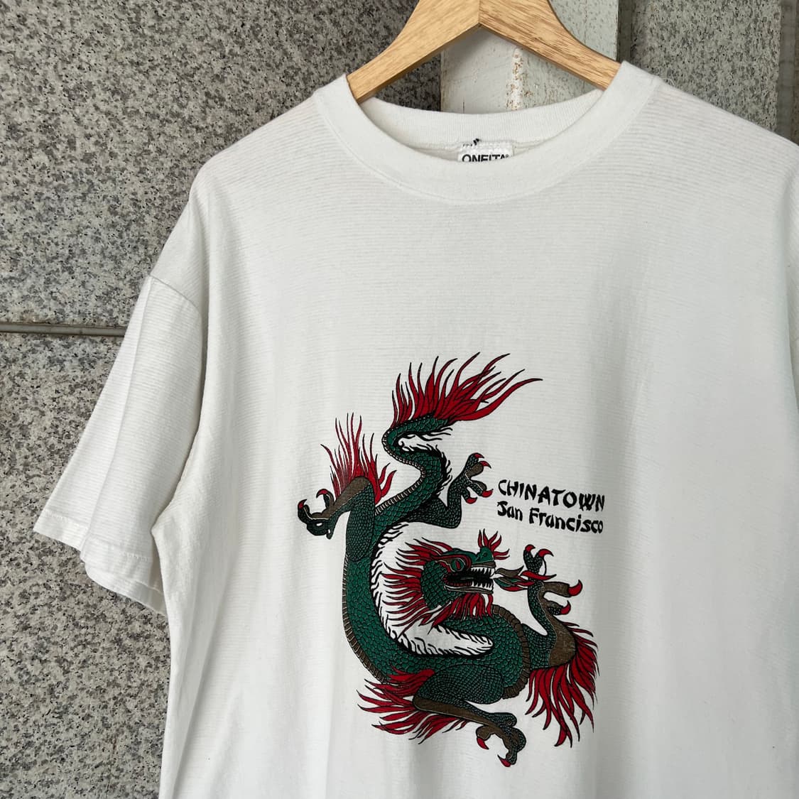 90’s ONEITA 샌프란시스코 차이나타운 티셔츠 상품이미지2