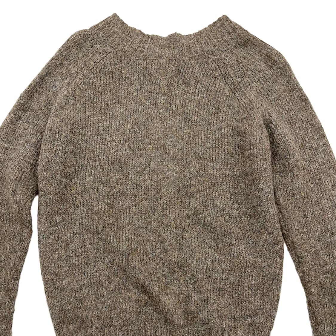 멜란지 카키 모헤어 니트 가디건 상품이미지6