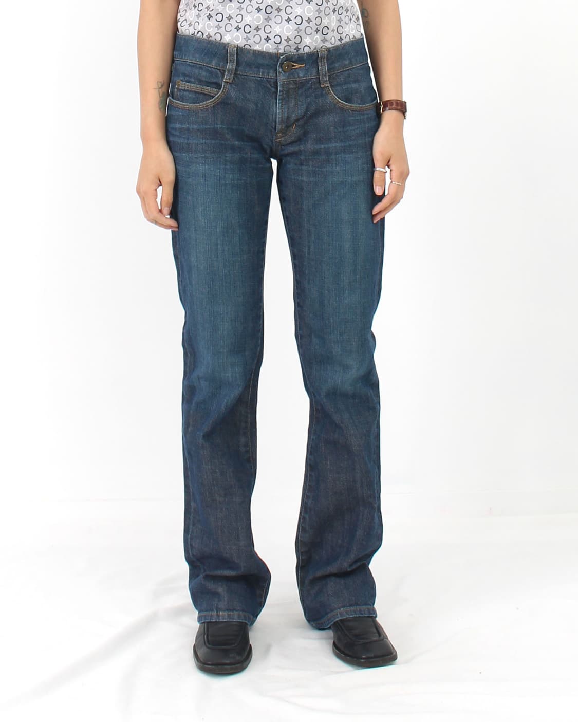 버버리 Burberry 빈티지 로고 자수 부츠컷 청바지 데님팬츠 상품이미지9