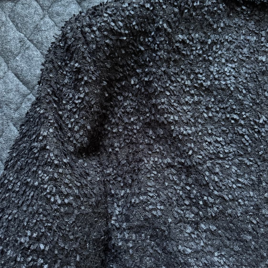 카키포인트 오버핏 엔티크 앤티크 블랙 롱 트위드 자켓 상품이미지8