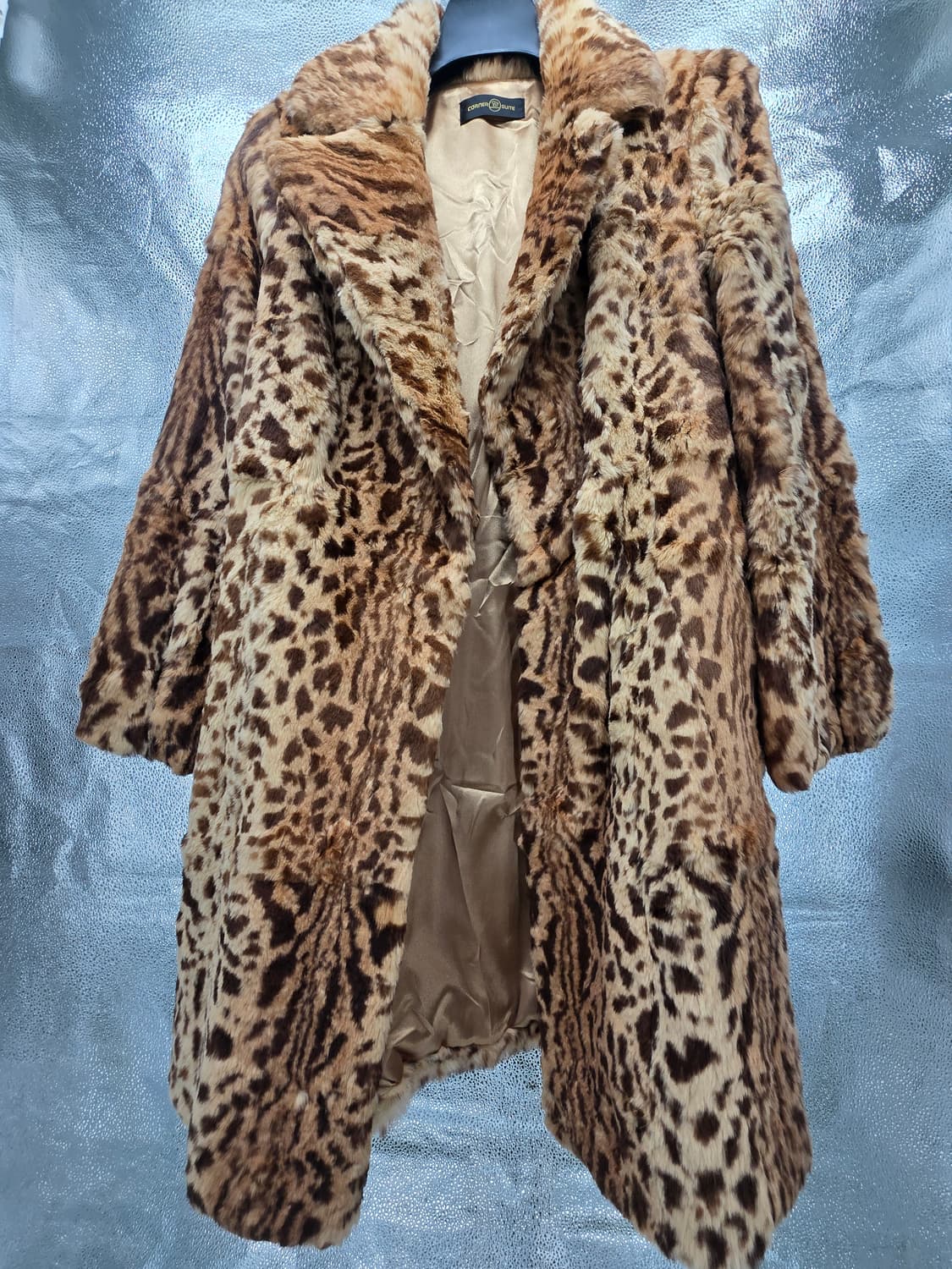 Leopard 토끼털 퍼 코트 상품이미지1