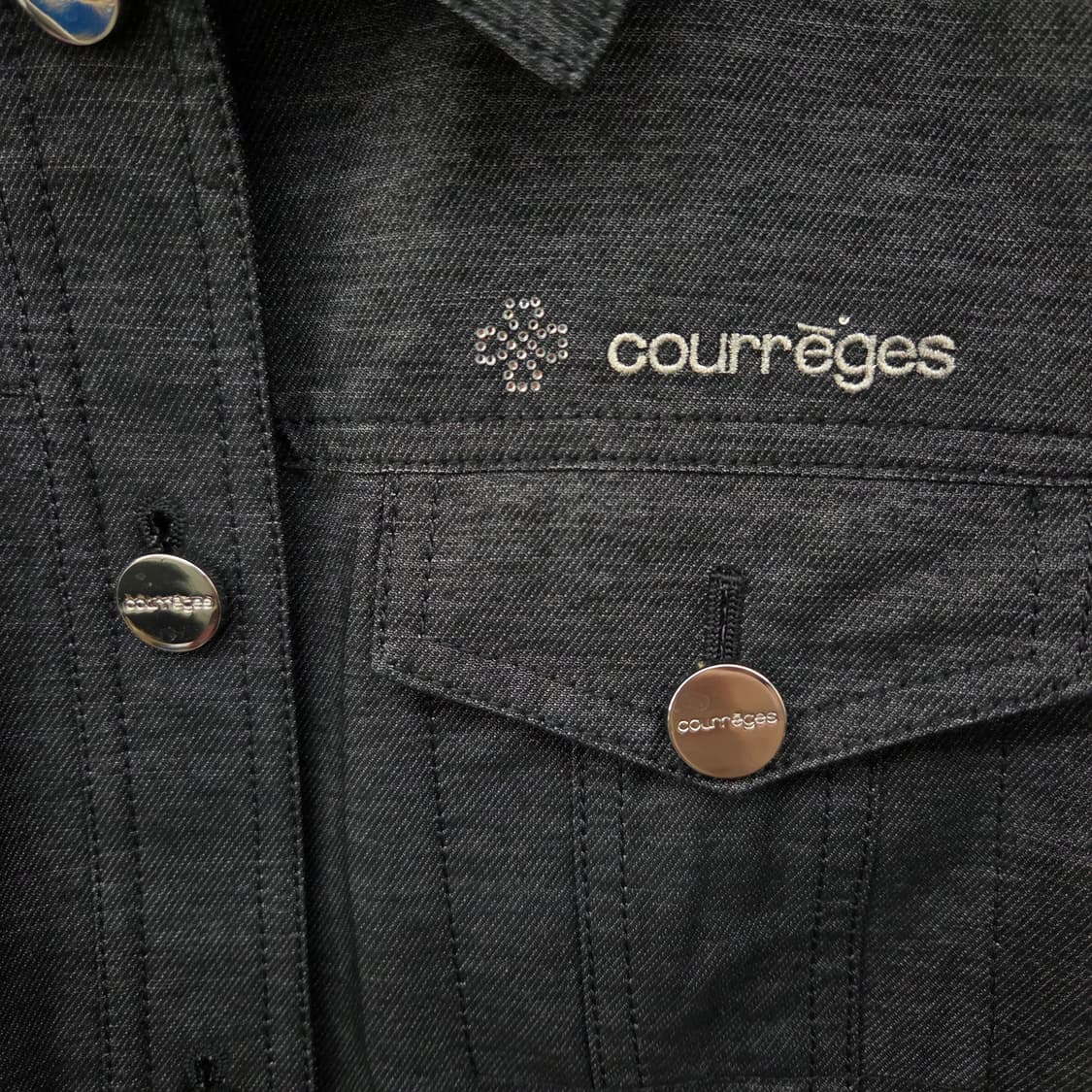 꾸레쥬 블랙 데님 자켓 여성 XS 상품이미지3