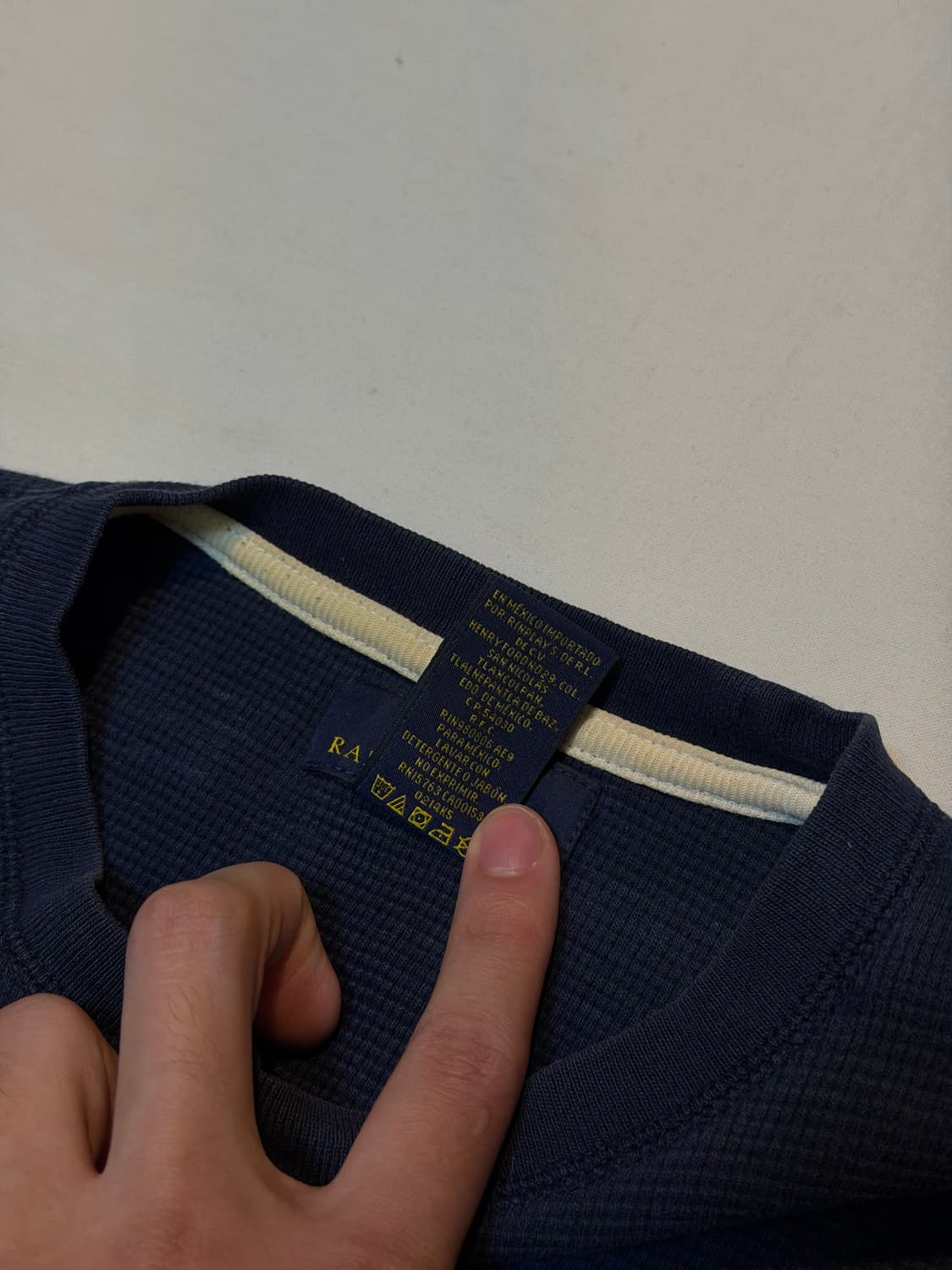 폴로 랄프로렌 와플 써멀 롱슬리브 네이비 상품이미지3