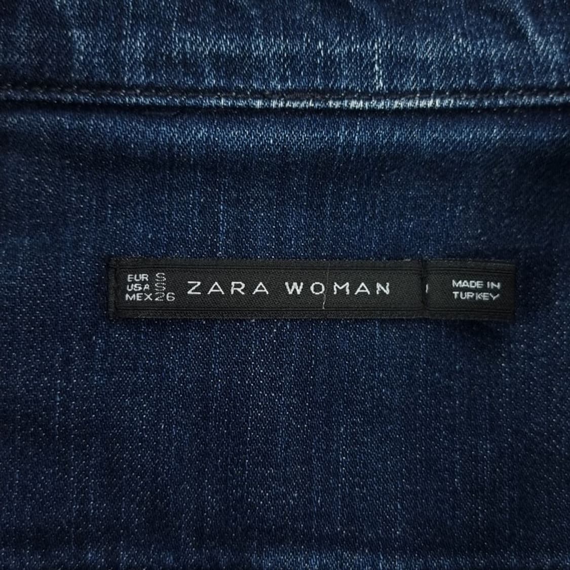 [자라] 빈티지 워시드 크롭 데님 사선 라이더 자켓 M17492 상품이미지7