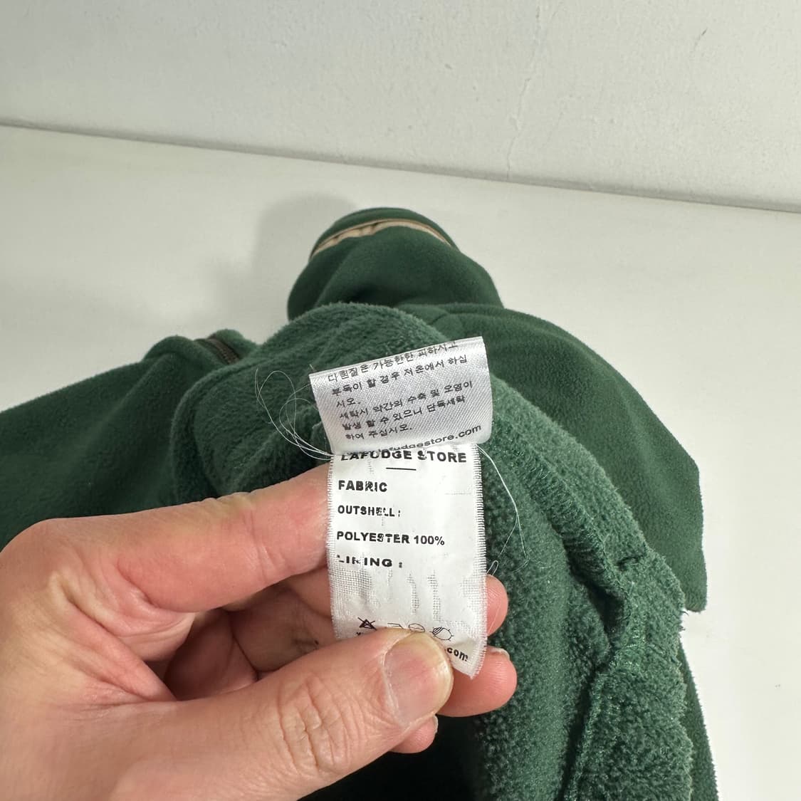 L 라퍼지스토어 딥그린 오버핏 후리스 트러커자켓 상품이미지7
