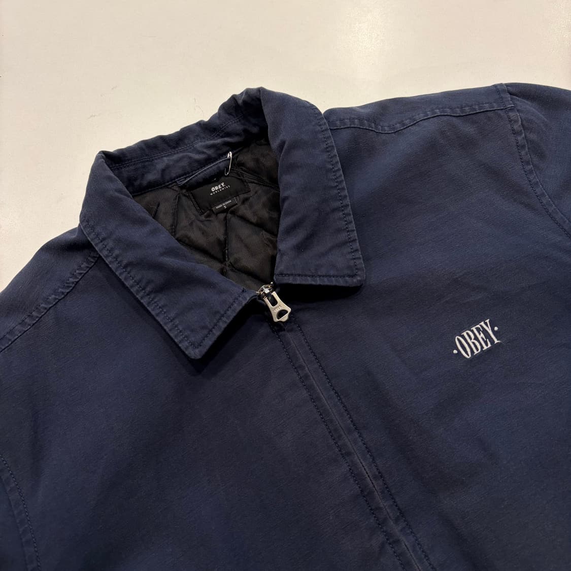 [S] 오베이 네이비 누빔 안감 워크 자켓 D302 상품이미지3