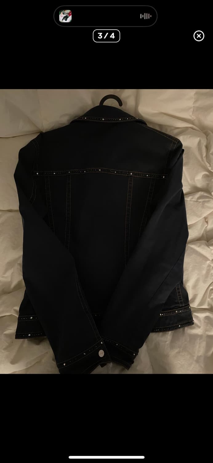 꾸레쥬 큐빅 데님 자켓 / 청자켓 courreges 빈티지 트러커자켓 상품이미지3