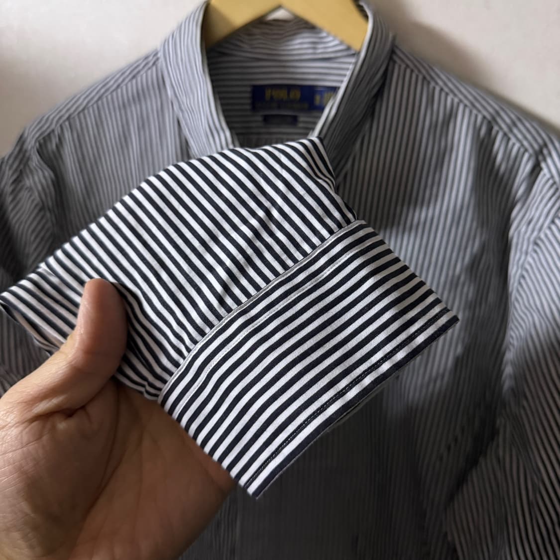 폴로 랄프로렌 스웨이드 스트라이프 셔츠 클레식 XL (남성 105정도) 상품이미지4