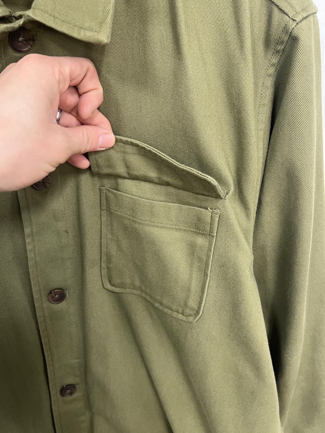 에디바우어 빅사이즈 밀리터리 포켓 셔츠 자켓 상품이미지3