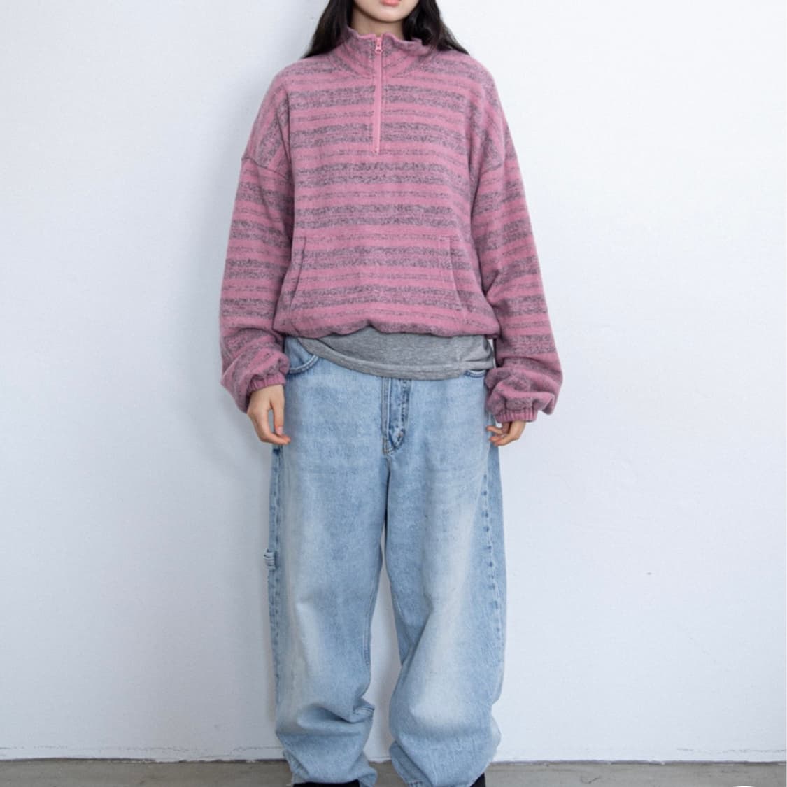 이스트쿤스트 스트라이프 하프 집업 STRIPE HALF ZIP UP 상품이미지2