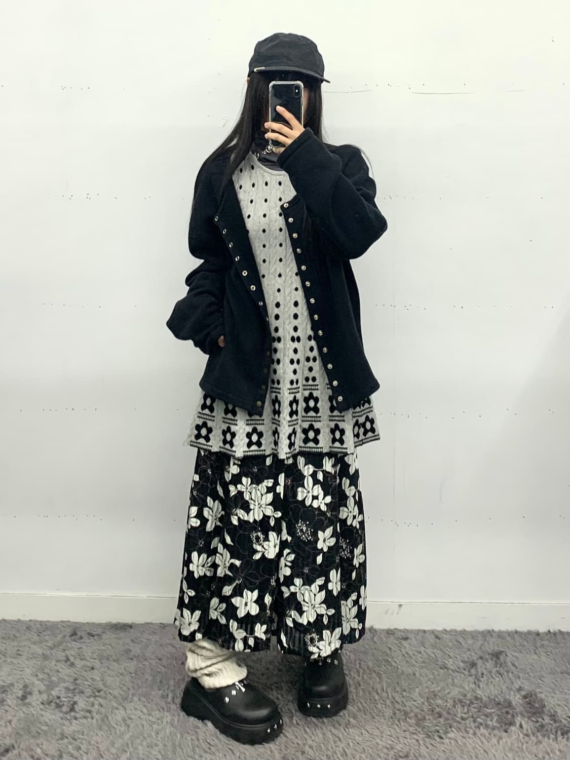 205zero 도트 니트 원피스 상품이미지2