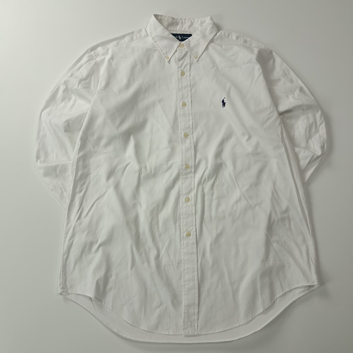 CK512 XL 폴로 90s 홍콩판 버튼다운 화이트 셔츠 남방 상품이미지1