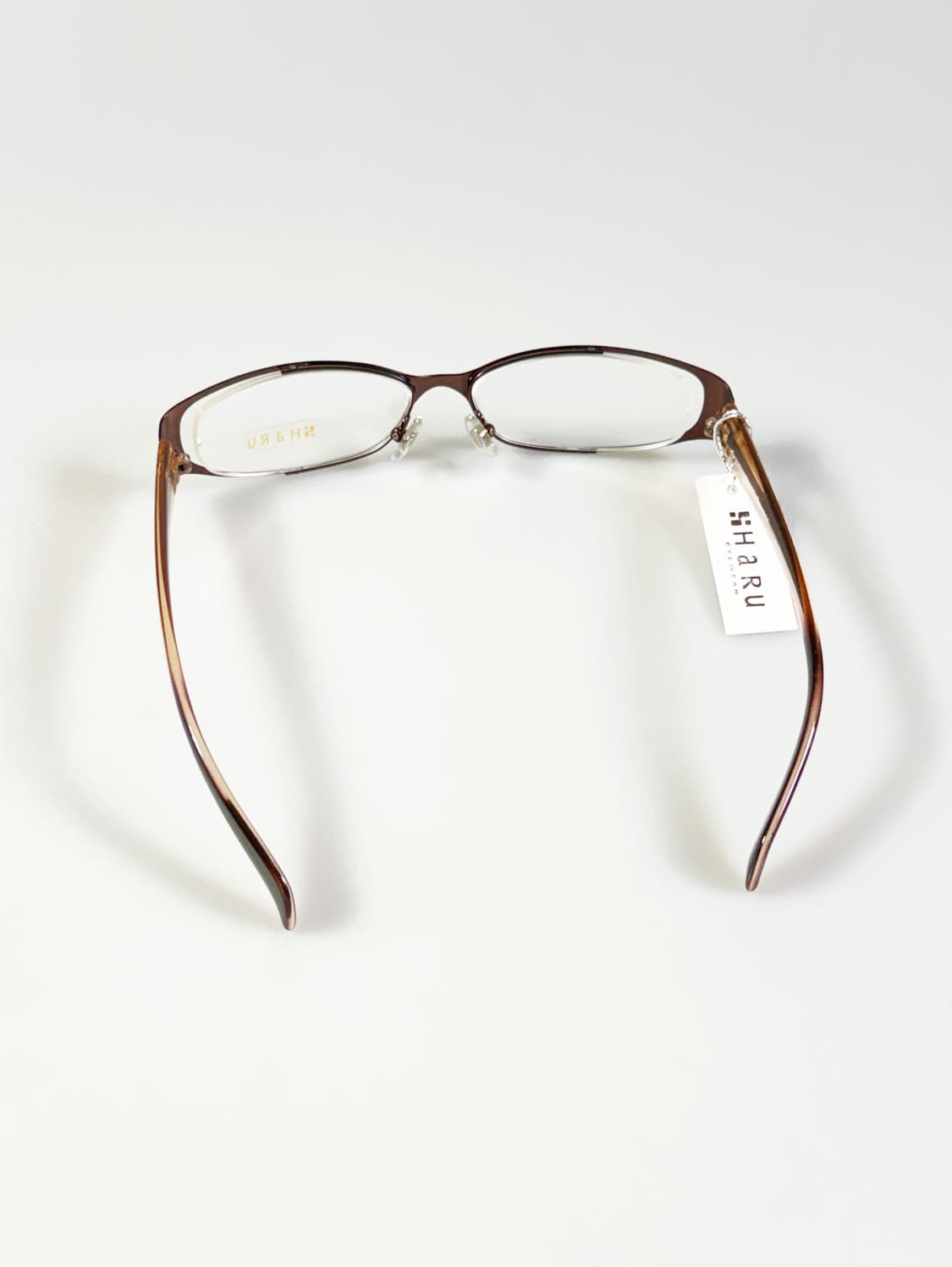 HARU 슬림 오벌 브라운 메탈 프레임 빈티지 안경 상품이미지5