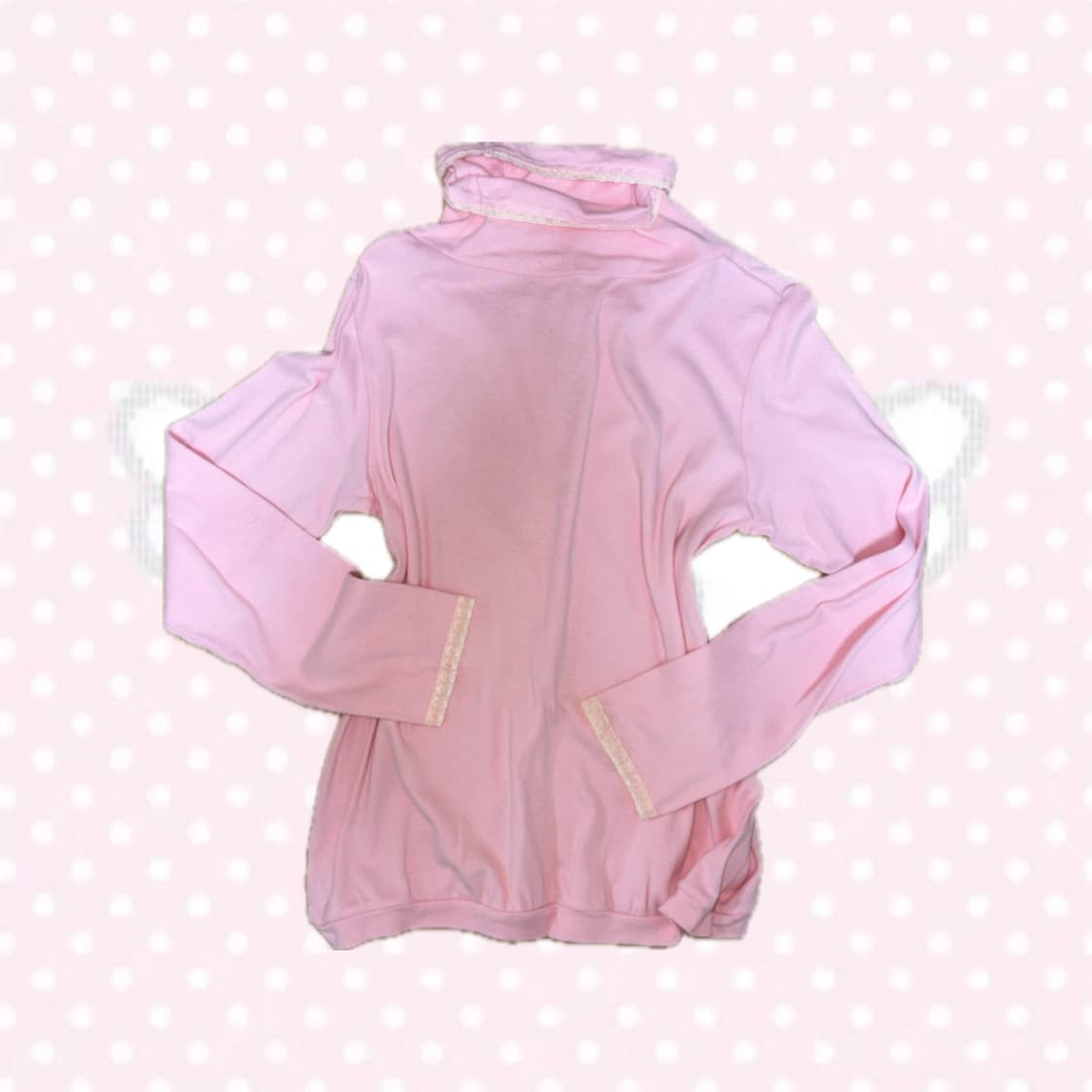 핫핑크 꽃자수 블라우스 + 레이어드 긴팔티 탑상의 세트 상품이미지4