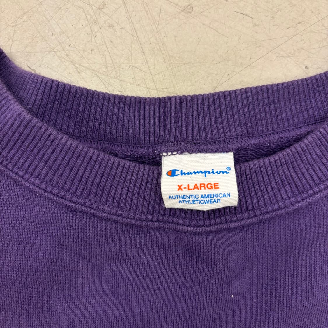 챔피온 리버스위브 빅로고 퍼플 맨투맨 상품이미지3