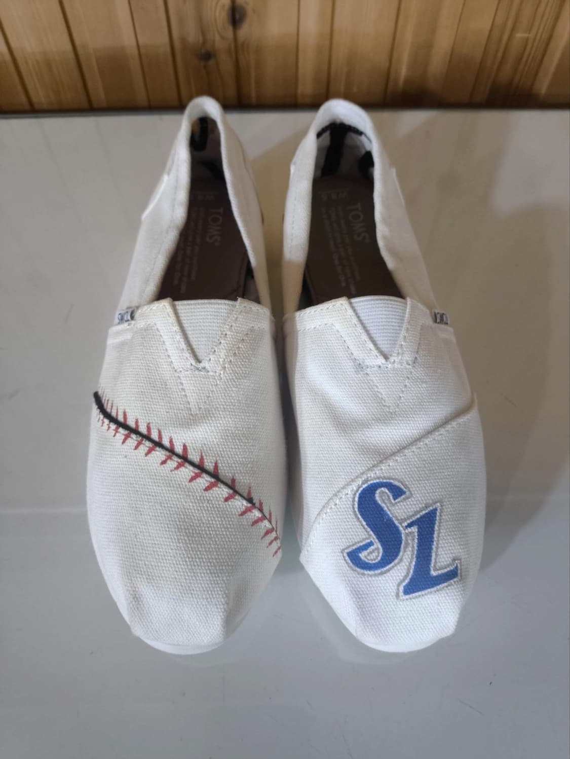 w8.5 255mm 탐스 슬립온 삼성라이온즈 커스텀  상품이미지1