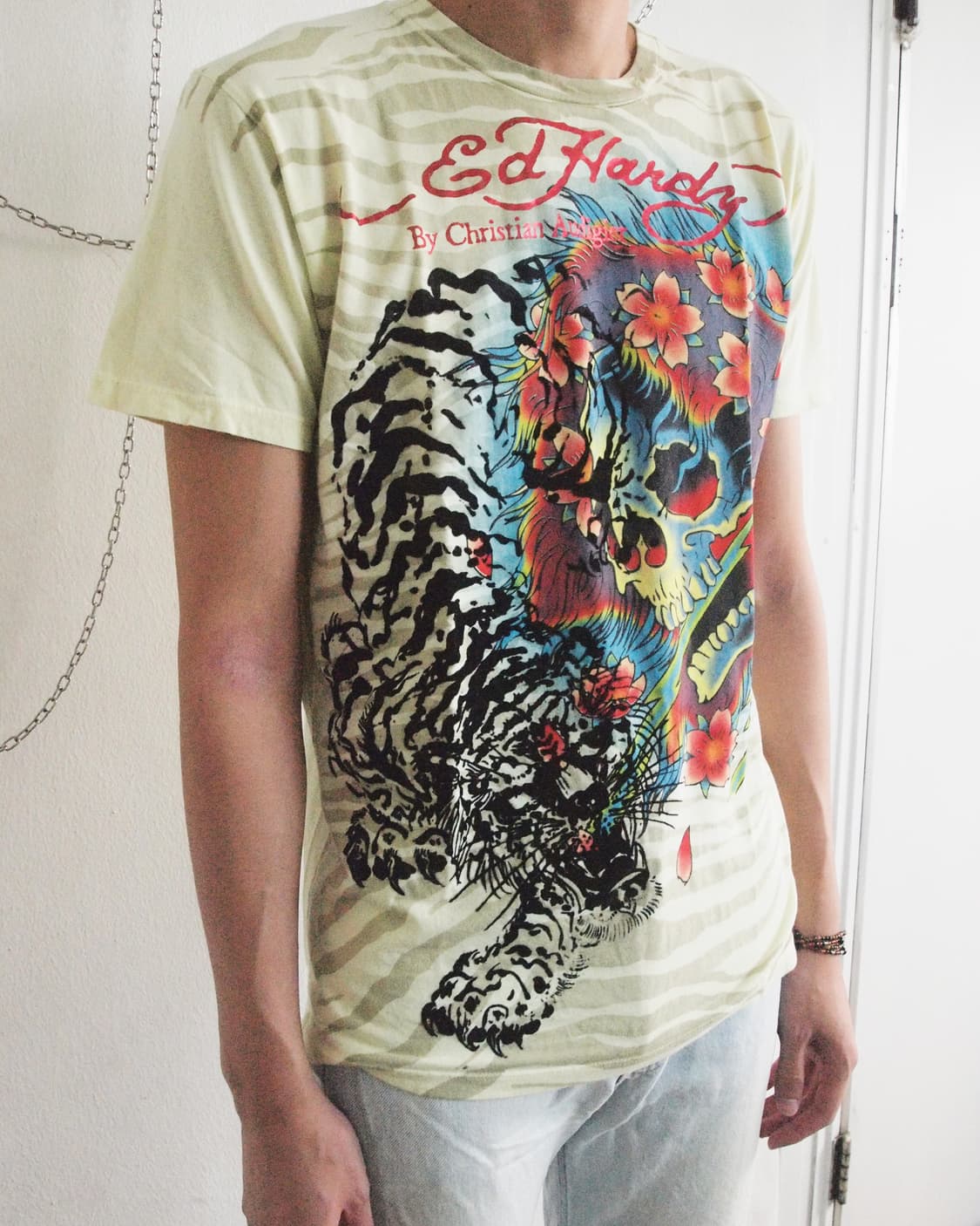 00s 에드하디 usa 타투 하프슬리브 티셔츠 상품이미지1