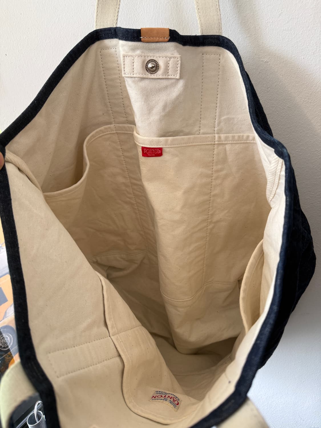 포터 X 캔톤 데님 토트백 L 상품이미지3