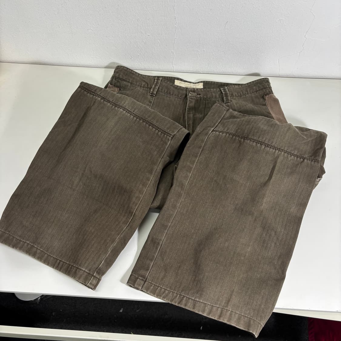 L 빈티지 카키 빈티지워싱 일자핏 코튼 카고팬츠 상품이미지3