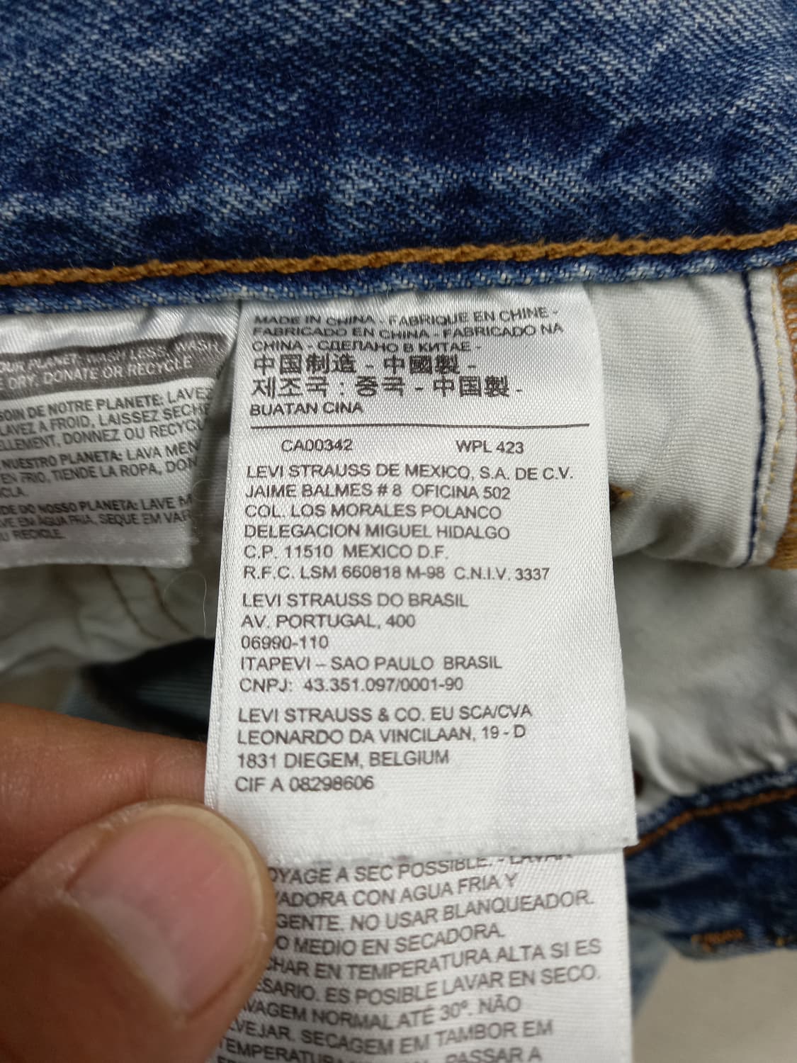 28 리바이스501s 콘밀 셀비지 슬림일자 연청 28-908 상품이미지9