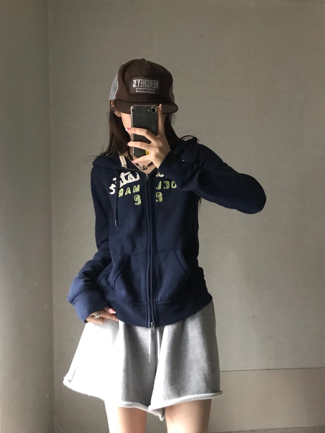 홀리스터 네이비 슬림핏 후드집업 상품이미지4