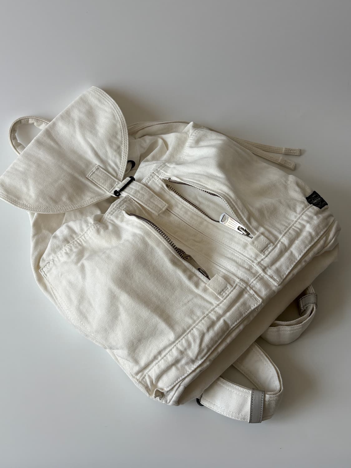 Twill Cotton Rucksack (White) 상품이미지5