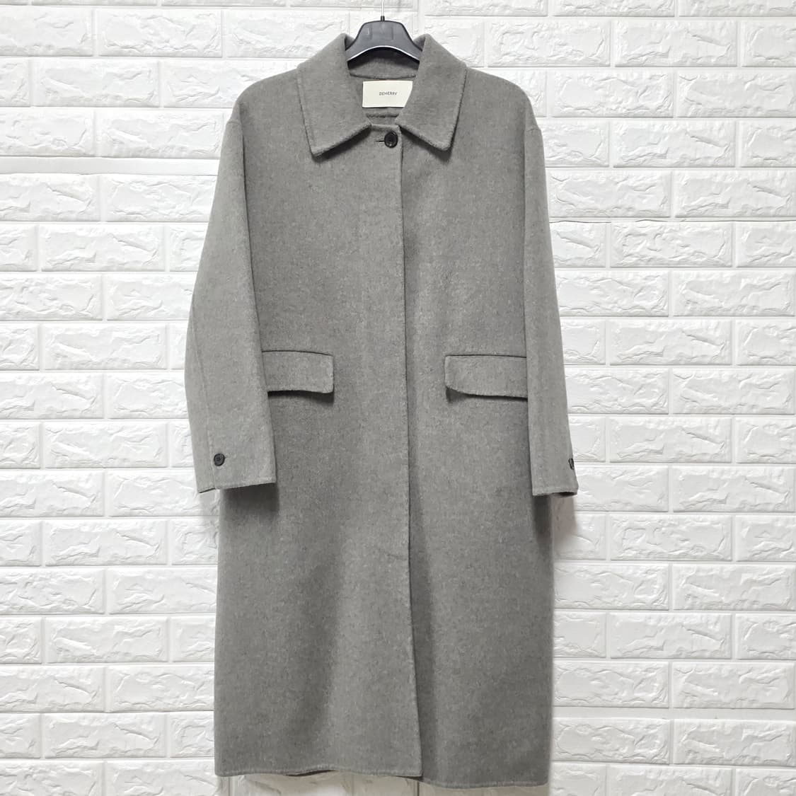 택포_ 데미리 DEMERRY 회색 롱코트 L 상품이미지1