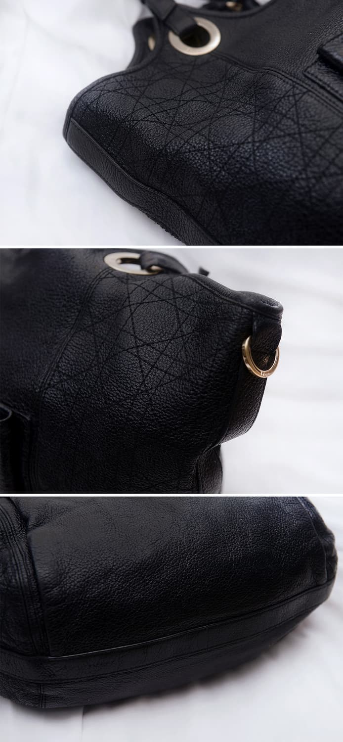 디올 (Dior) 블랙 까나쥬 디어스킨 빅토트.숄더백 상품이미지8