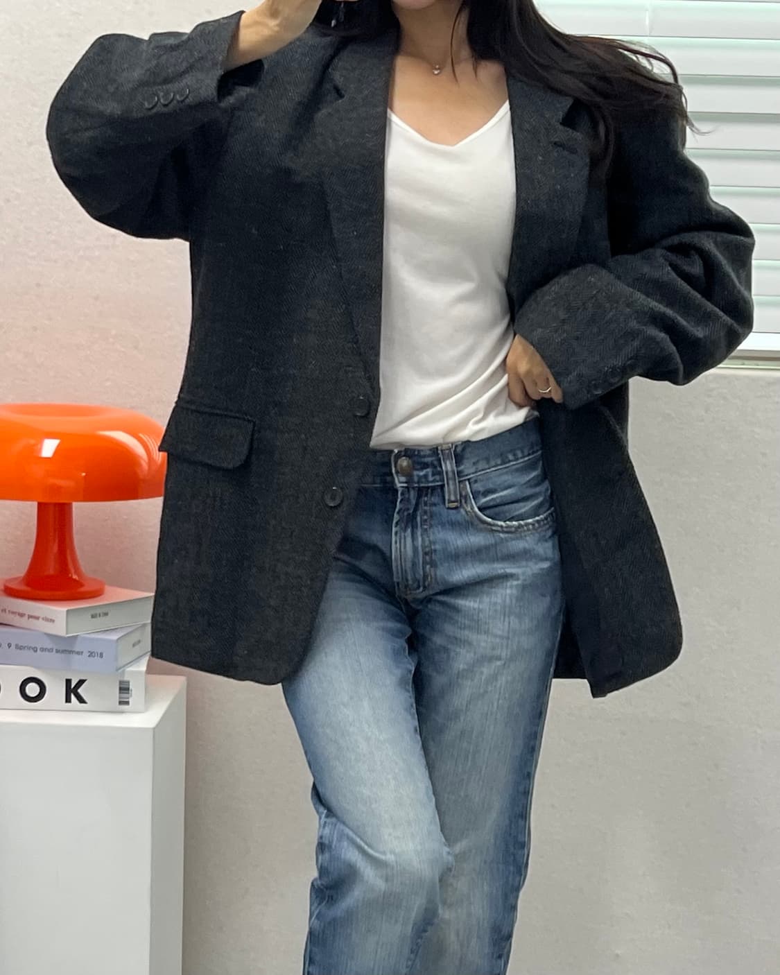 (XL)빈티지 울 블레이져-M1387 상품이미지9