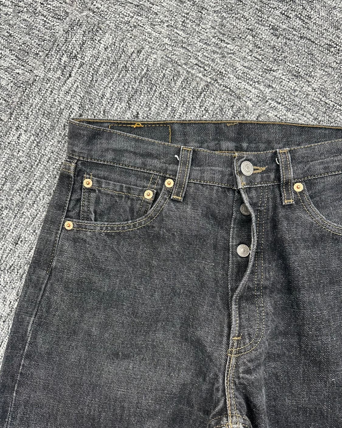 (허단36)00'S 리바이스 USA 501 흑청-M1383 상품이미지3