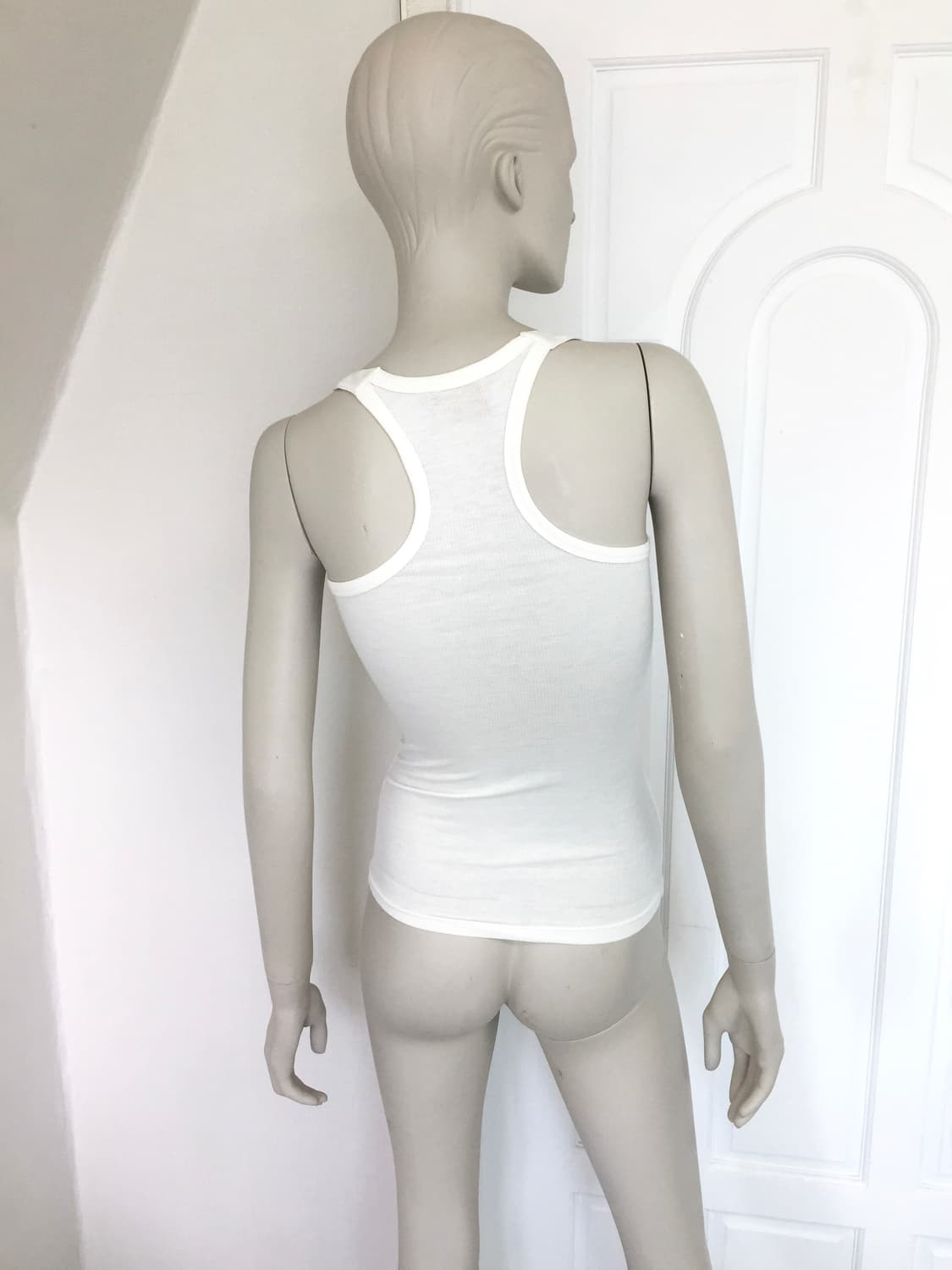 LB-03 Button Detail White Tank Top 상품이미지4