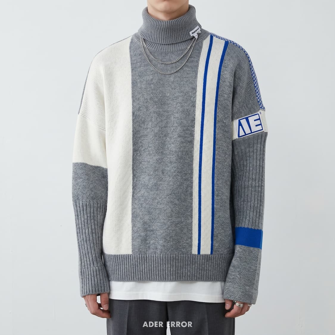 아더에러 19FW 알덴 터틀넥 니트 그레이 S (실사이즈 105 루즈핏) 상품이미지1