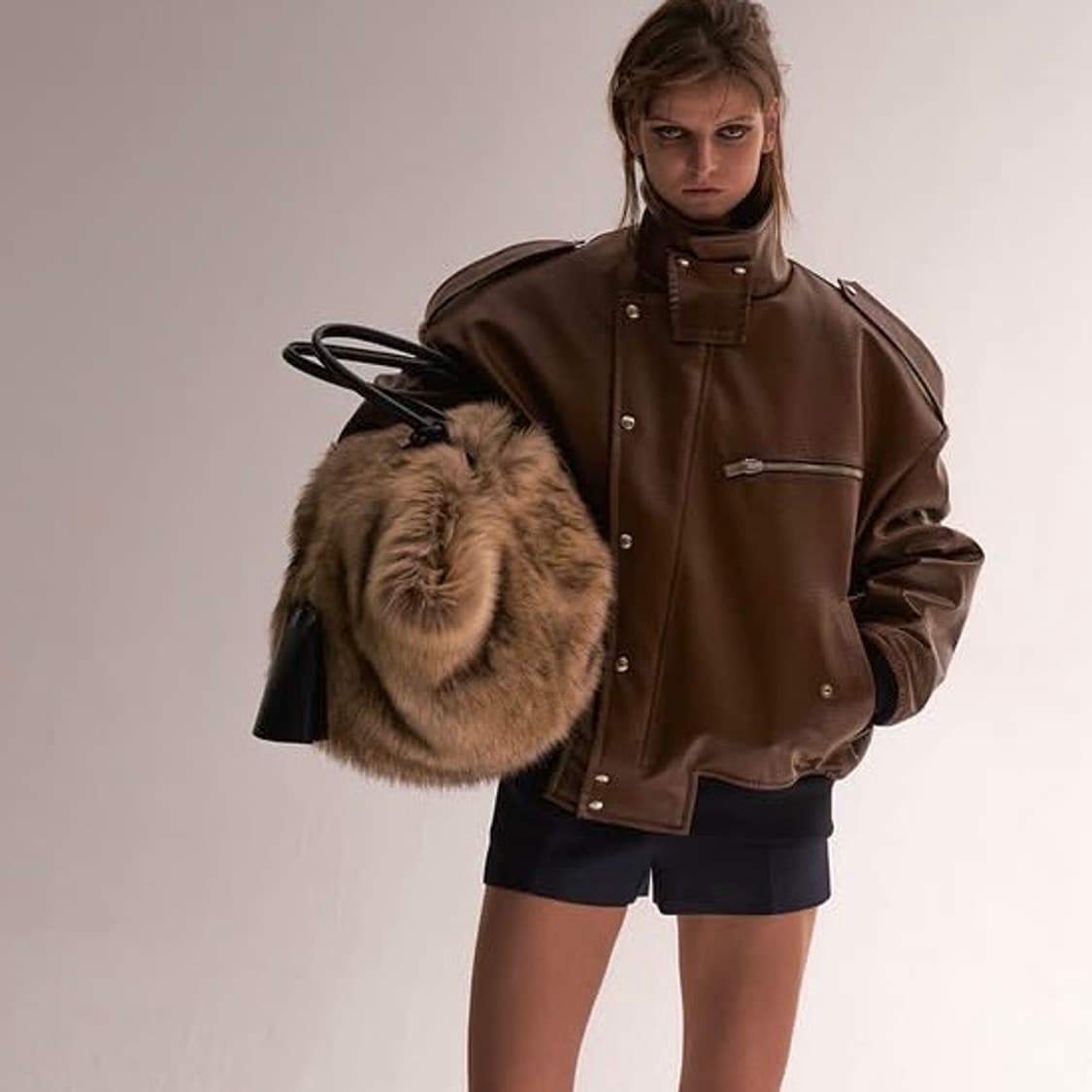 (95) SYSTEM 시스템옴므 파리컬렉션 레더 카라 집업 상품이미지8