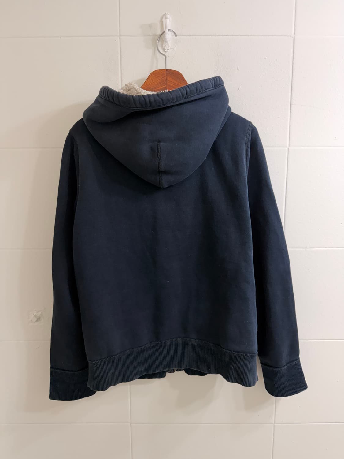 아베크롬비 네이비 양털 울프죠 하이넥 후드집업 상품이미지5