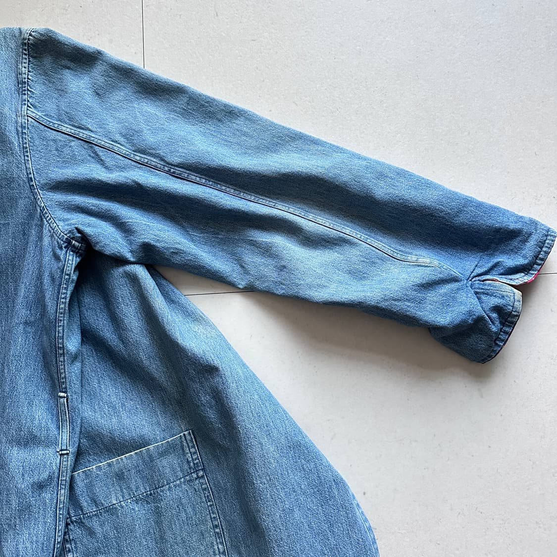 80s 폴로 랄프로렌 미국산 데님 로브 코트 L MADE IN USA 상품이미지8