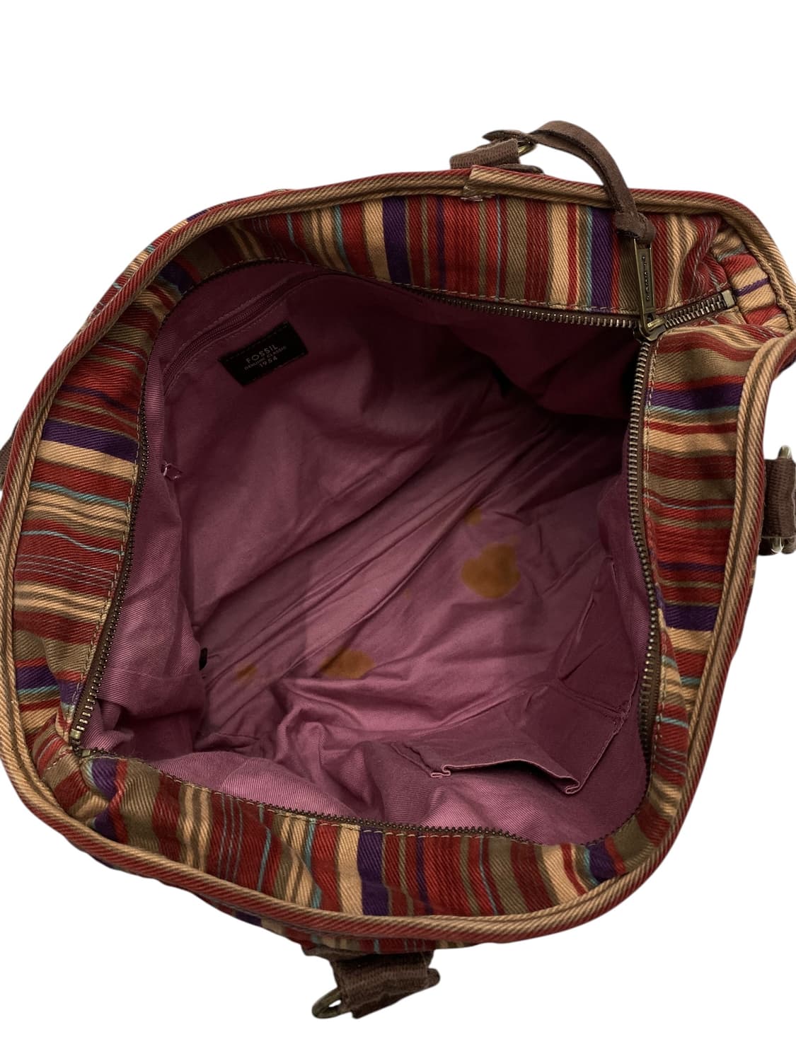 Fossil 파슬 y2k 스트라이프 숄더보부상 상품이미지3