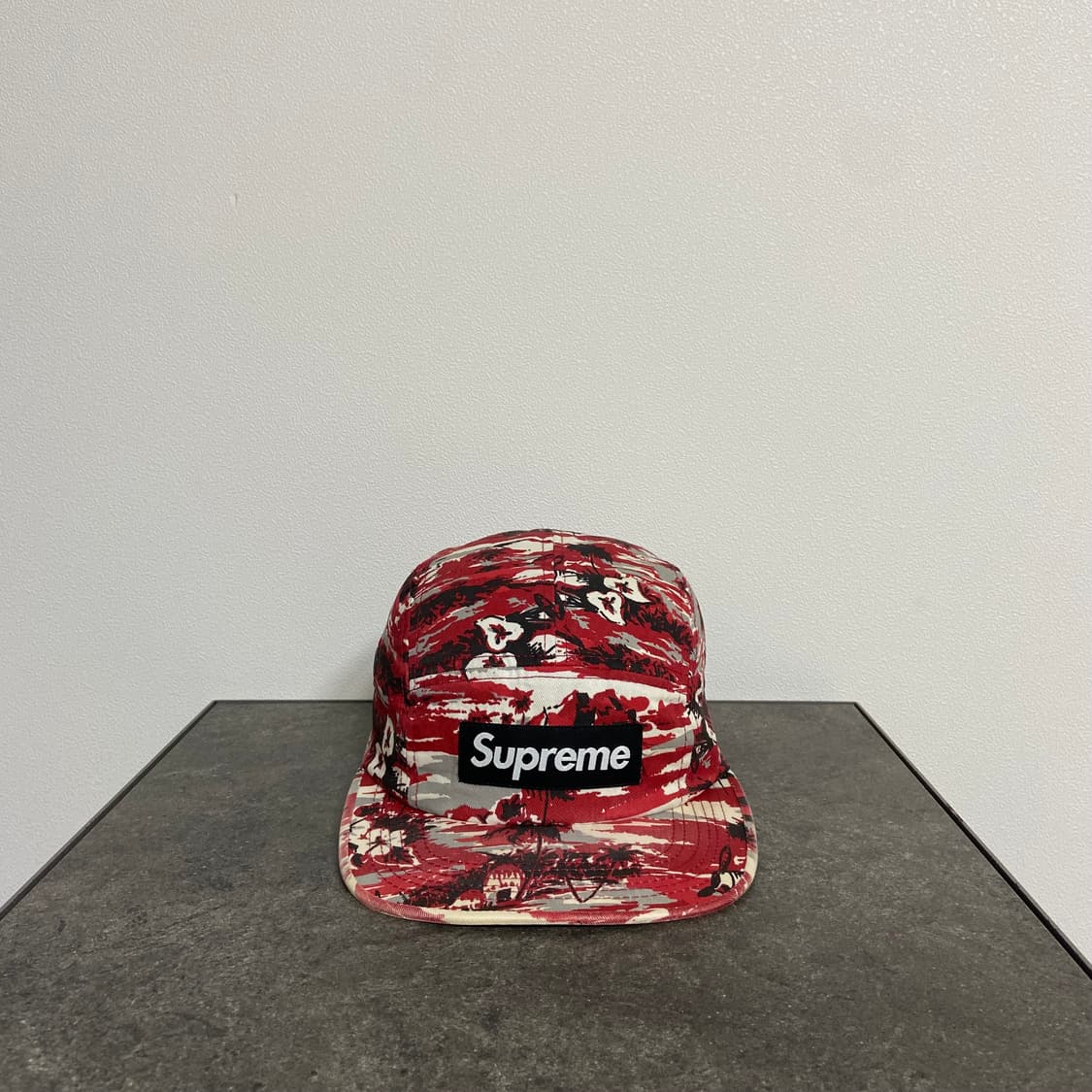슈프림 하와이 레드 박스로고 캠프캡 모자 상품이미지1